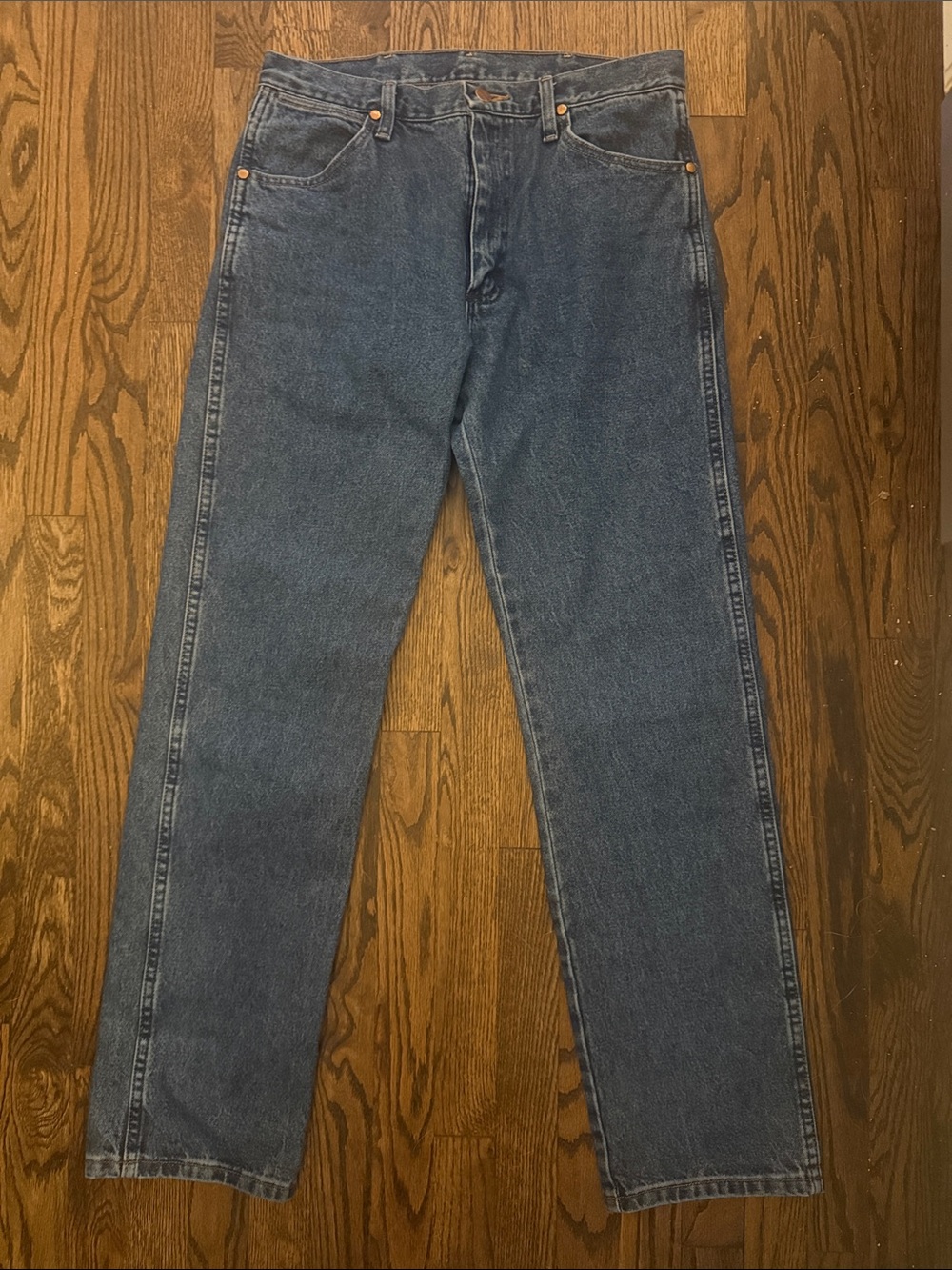 Wrangler Men's Dark Blue Straight Jeans